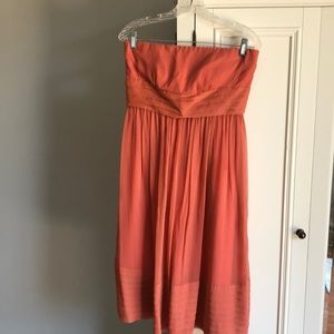 JCrew Strapless Dress coral size 8 new with tags